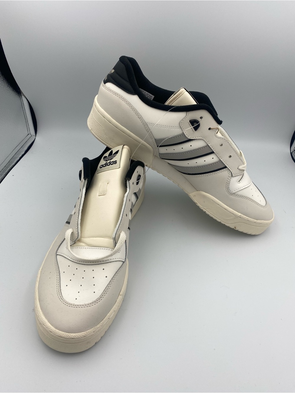 adidas Men’s Low-Top Sneakers in White and Black